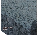 RUBBER SAFETY FLOORING GRASSY TILES (แผ่นยางกันกระแทก รุ่นเส้น) GREY SIZE 50x50x2.5CM WEIGHT 5KG 1Y.